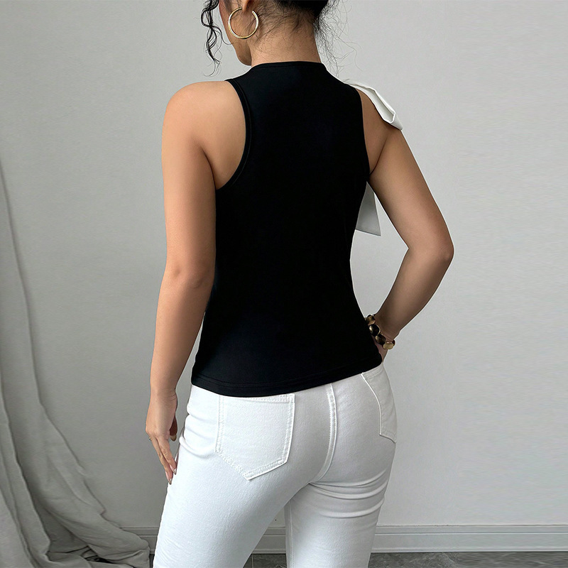 Design inspired sleeveless top for womens clothing in the summer of 2025 new fashionable vest with slimming temperament