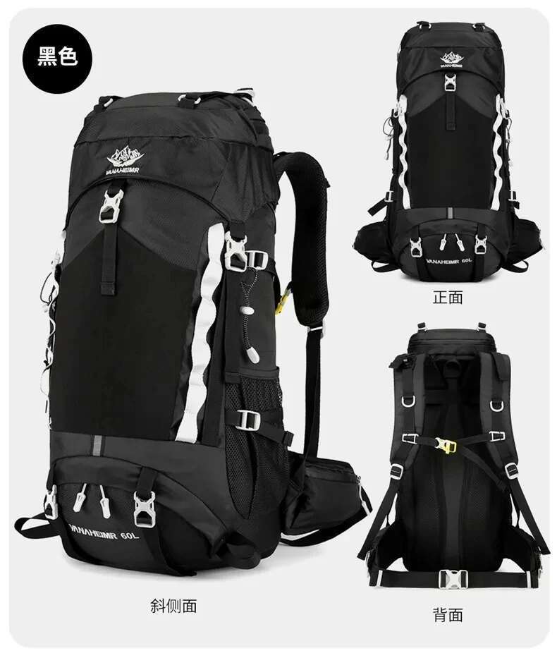 60L Camping Backpack Hiking Waterproof Travel Bags For Men Women Outdoor Trekking Rucksack Climbing Tactical Military Bag