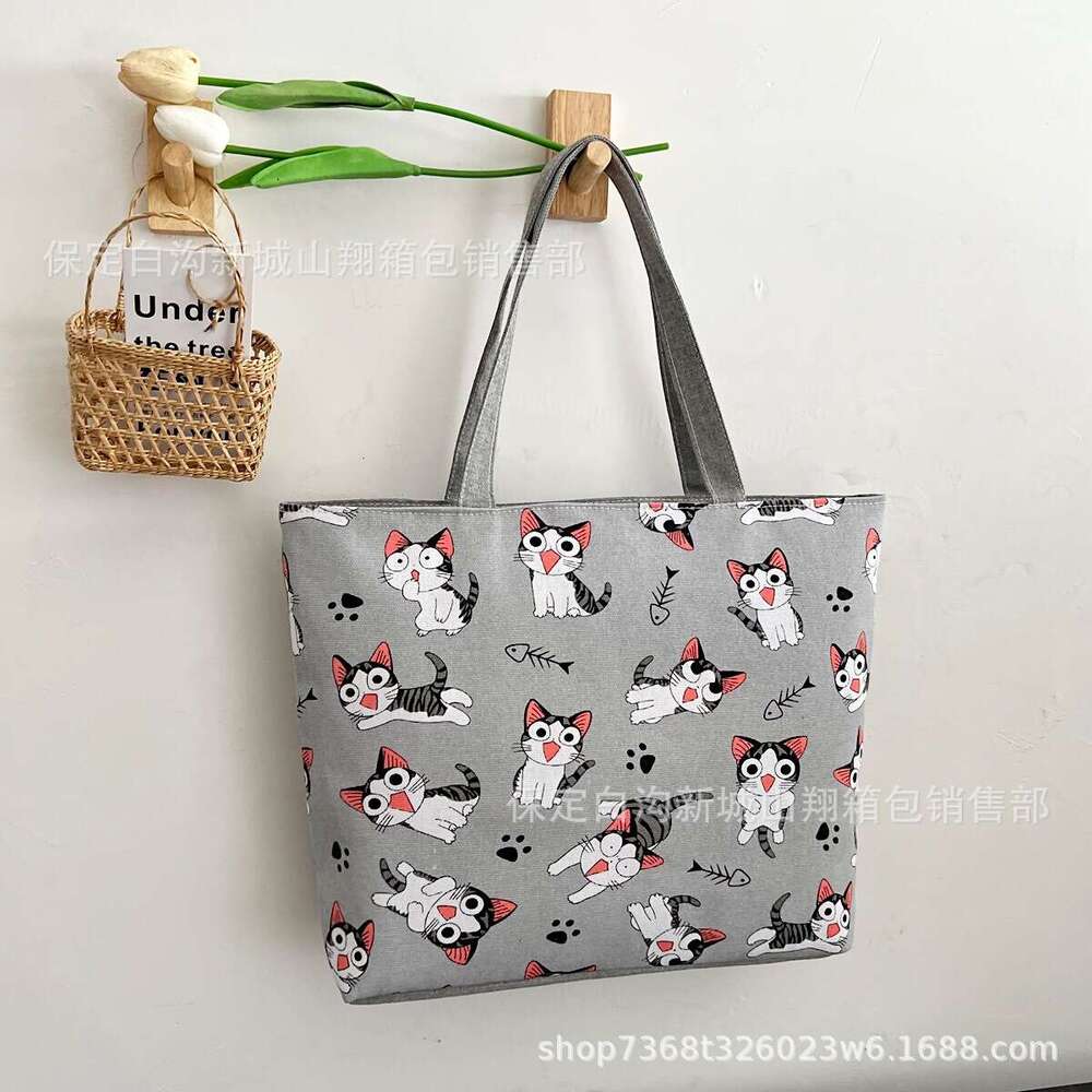 New Canvas Women's Large Capacity One Shoulder Crossbody Printed Bag Handbag