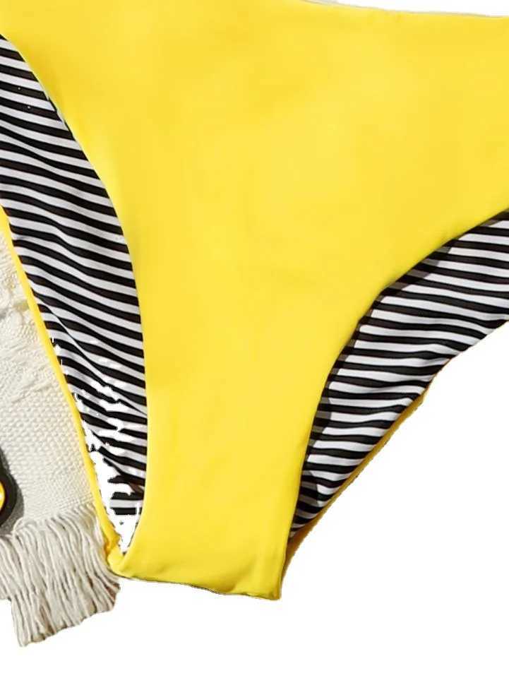 Tape Trim Girl Swimsuit Kids Sport Two Piece Childrens Swimwear 7-14 Years Teenage Bikini Set Girls Bathing Suit BeachwearW251113