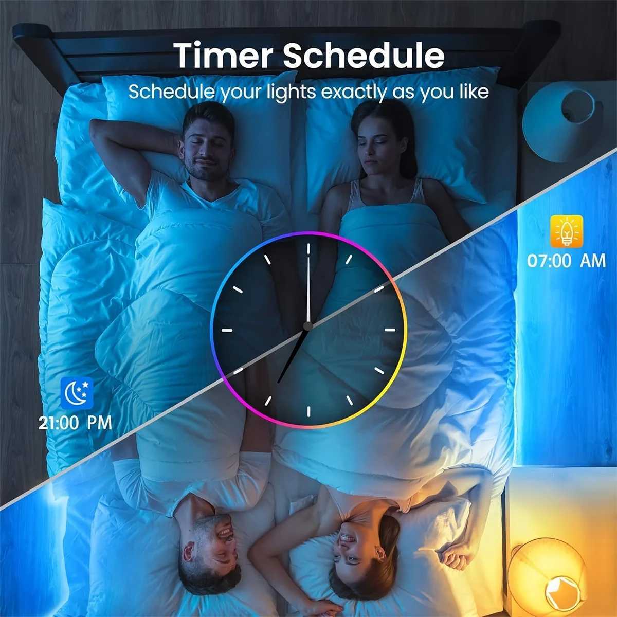 30 LEDS/meter LED Strip Bluetooth APP Control With Battery And US plug Power Supply For Home Decoration And Ambient Lighting W251112