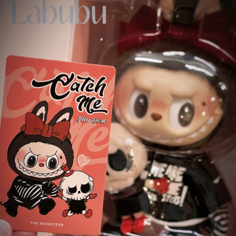 38Cm labubu Valentine's Day The Monsters Catch If You Like Me Trendy Garage Kit Collection Valentine Gift Zimomo A gift for the child PVC Figurin