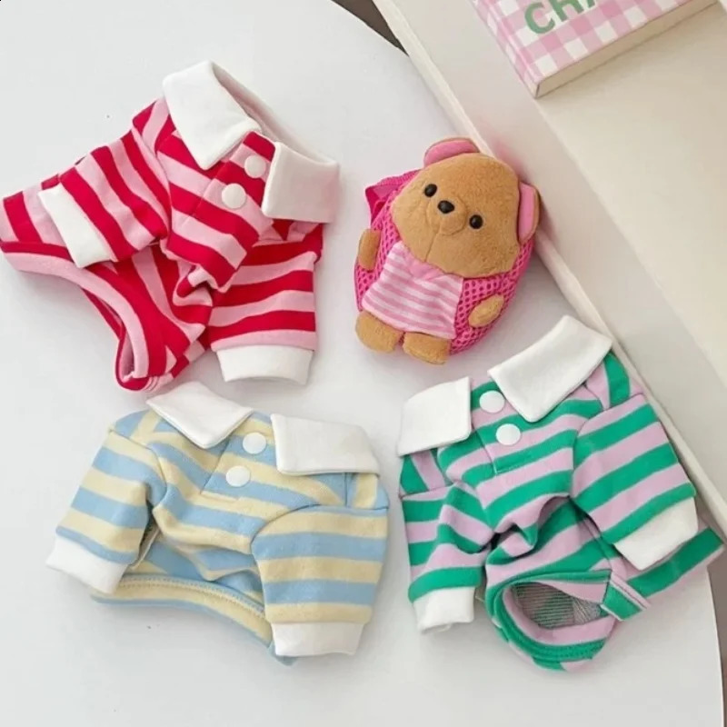 Pet Dog Polo Shirt Summer Cool Dog Clothes Cute Striped Dog Sweathshirt Breathable Cat Shirt Pet Costumes Simple Dog Vest 250407