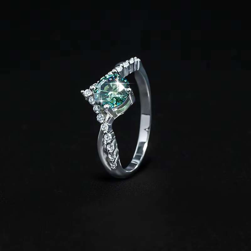 Wholesale With GRA Certificate S925 Silver Moissanite 1 CT VVS D Color Crown Ring for Women Engagement and Wedding Ring Band
