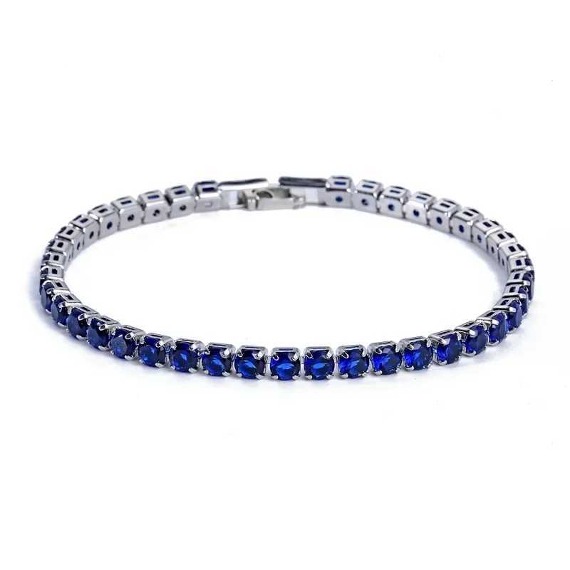 4mm Cubic Zirconia Tennis Bracelet Iced Out Chain Bracelets For Women Men Gold Silver Color Men Bracelet CZ Chain Homme JewelryC250411