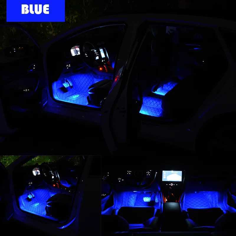 22cm Car Neon Light Foot Light LED Interior Decoration Backlight Cigarette Lighter USB Atmosphere Lamp Vehicle Accessories W251112