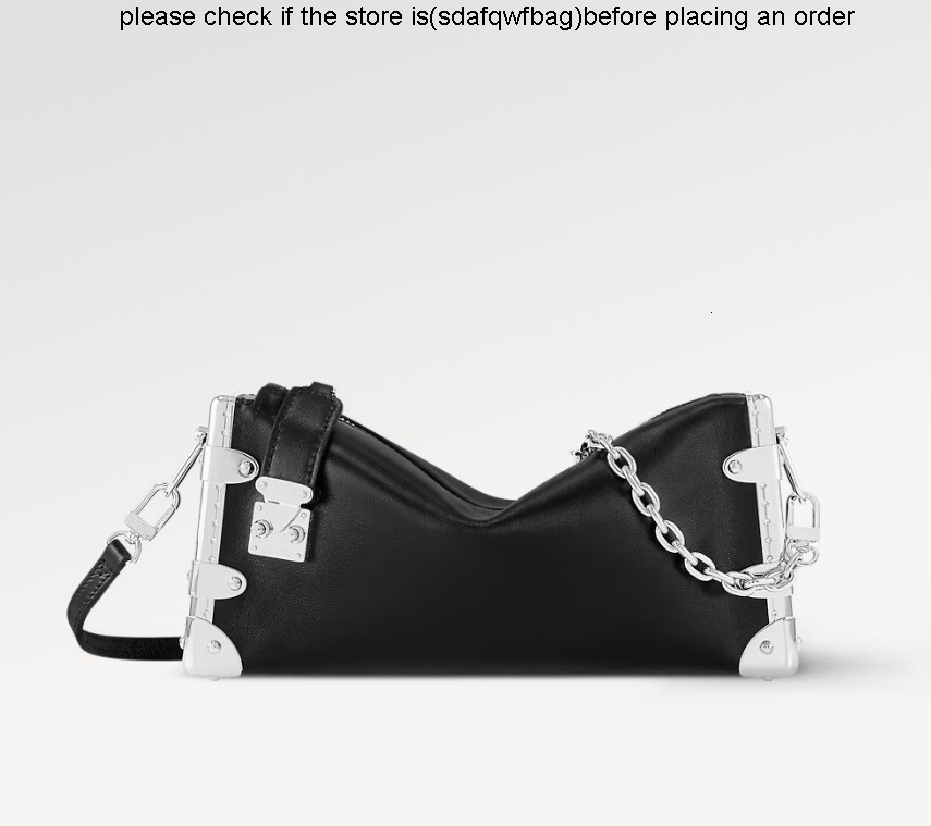 Designer Bag Top New Women's Bag Black Cowhide Rectangular Zipper Chain Box Bag M25445