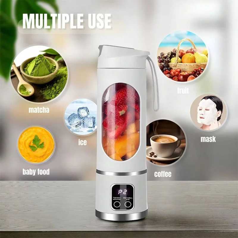 Portable Juicer USB Charging Long Battery Juice Milkshake Kitchen Blender Indoor and Outdoor Travel Portable Juicer Juicing Cup C251113