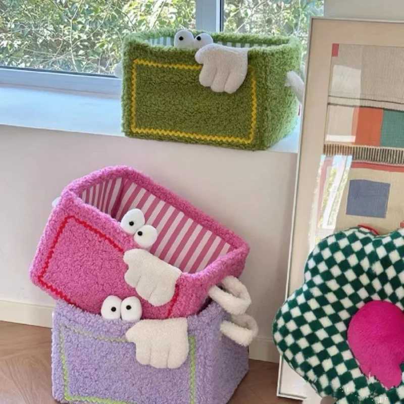 Foldable Storage Basket Cute Decoration Storage Basket Toy Storage Container Storage Basket Baby Diaper Clothes Toys Organizer Y251112