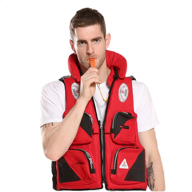 Outdoor Wading Sports Vest Adult Sea Fishing Life Jacket Sea Fishing Wading Multi-pocket Removable Quick-dry Fishing Life Jacket 250411