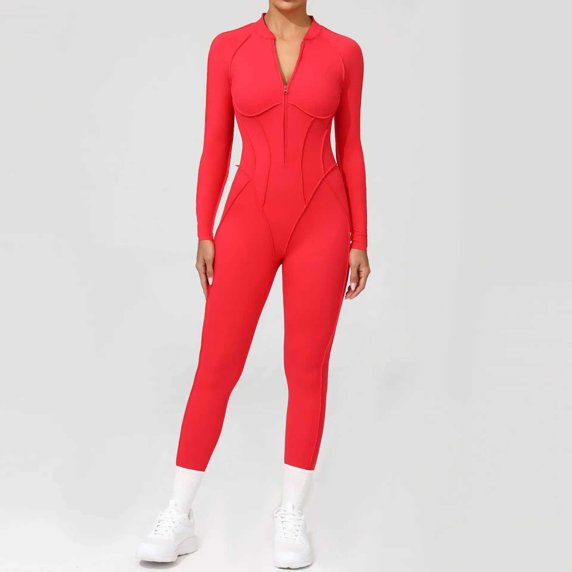 Yoga Suit Gym Set Women Training Sportswear Fitness Long Sleeved Sports Jumpsuit Women Push Up Female Workout Clothes Bodysuits J251112