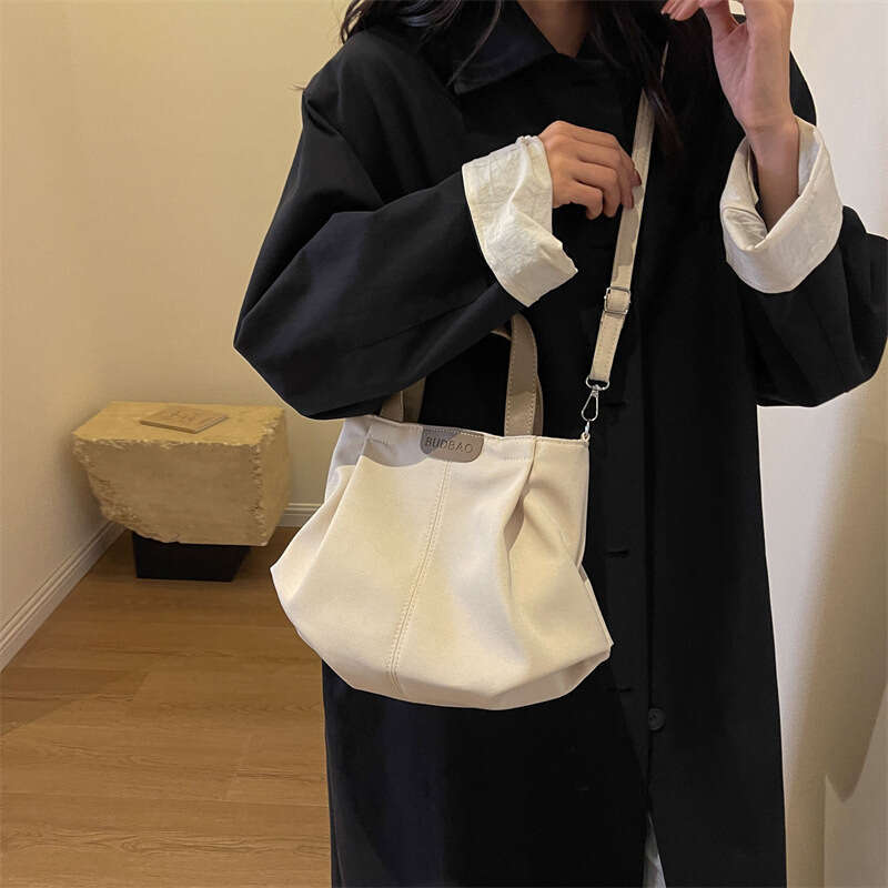 2025 New Versatile Large Capacity Canvas Tote Handbag Commuter School Single Shoulder Crossbody Bag