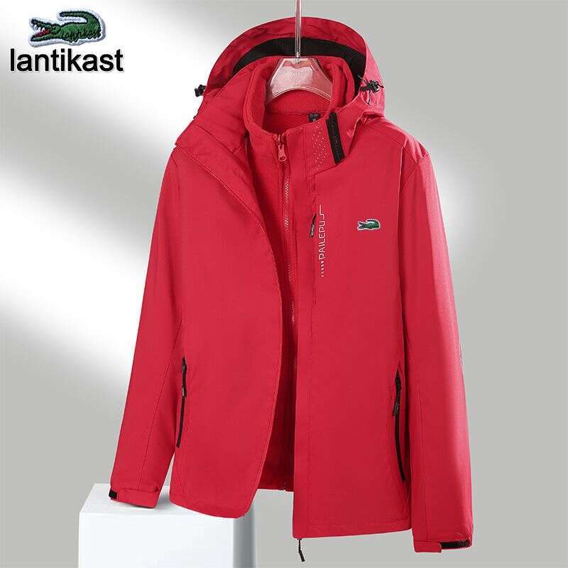 Noble Crocodile Fleece-Lined Thickened Outdoor Hiking Jacket for designer handbag Men Women, Windproof and Waterproof 3-in-1 Winter Coat