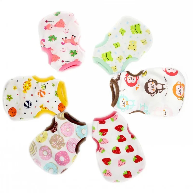 Thin Ventilate Dog Sweatshirt Pet Clothing Cute Dog Vest Chihuahua Bichon Costume Cotton Print Cat Shirt Summer 250407