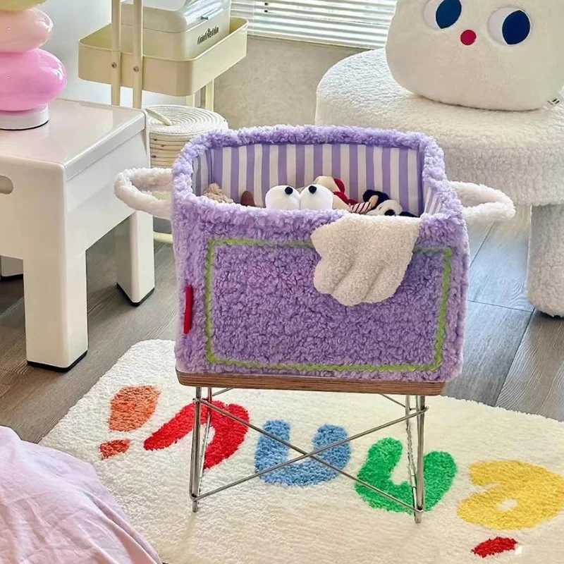 Foldable Storage Basket Cute Decoration Storage Basket Toy Storage Container Storage Basket Baby Diaper Clothes Toys Organizer Y251112