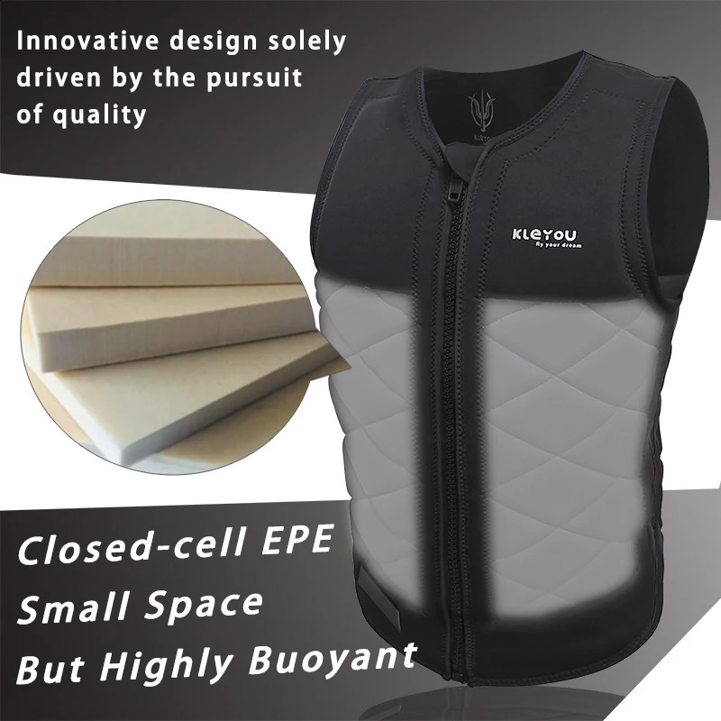 Neoprene Life Jacket for Men and Women - Surfing Fishing Sailing Boating and Kayaking - Adult Buoyancy Float Suit 250411
