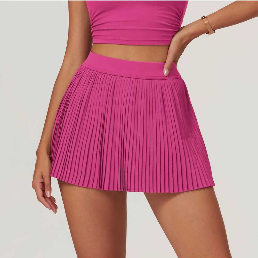 Womens Wrinkle Sports Tennis Skills Womens High Waist Yoga Fitness Short Board with Pocket Gym Golf Loose Mini Board with Pocket Y250412