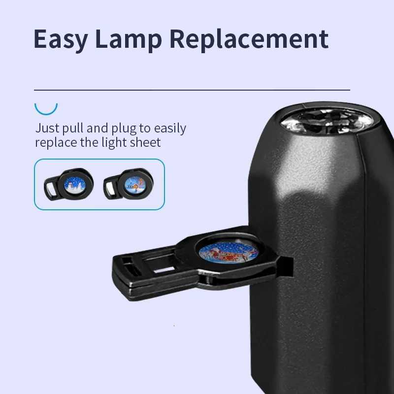 USB Projector Light Christmas Elk Santa Claus Night Light Switchable Pattern LED Projector Lamp for Room Ceiling Window Decor M251113