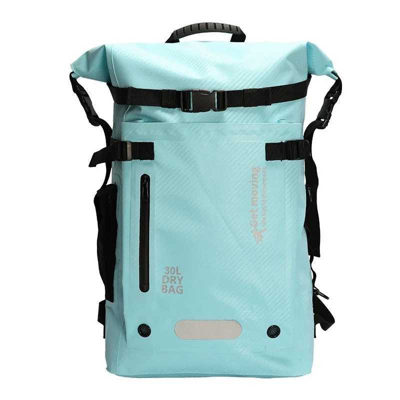 30L Waterproof backpack travel backpack storage bag sports outdoor bag beach swimming waterproof bag dry wet separationZ250412
