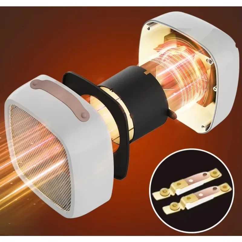 Portable Small Space 400w Electric Warmer Fast Heating Lightweight Desktop Warm Air Heater Indoor Office Household Warmer Fan Y251113