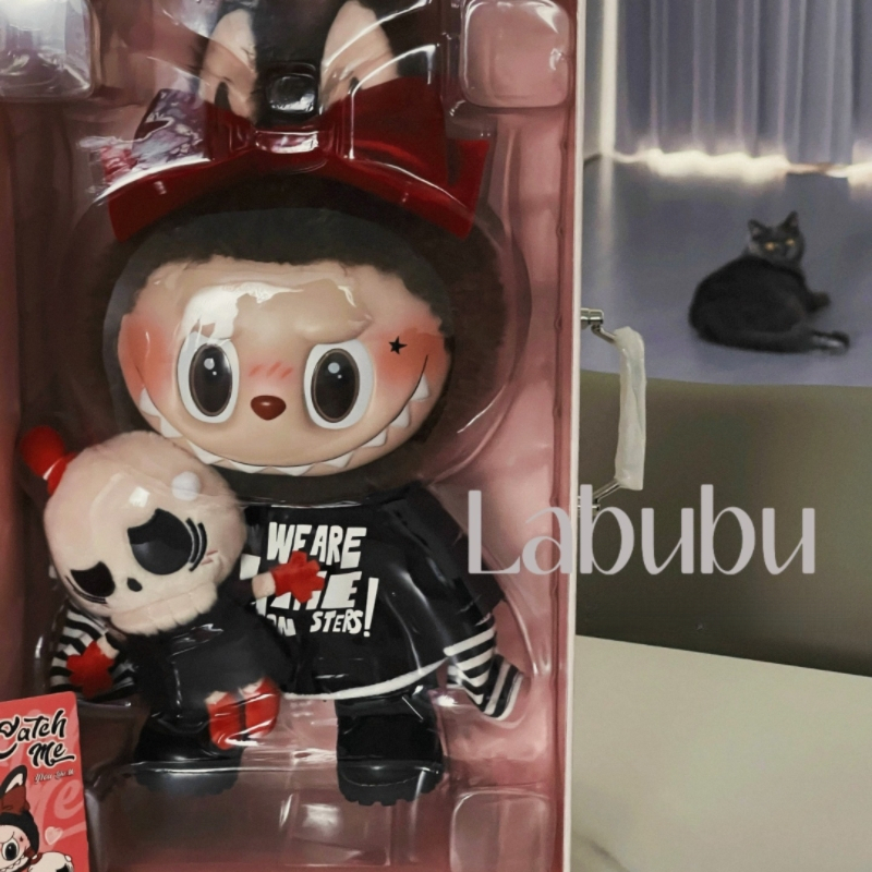 38Cm labubu Valentine's Day The Monsters Catch If You Like Me Trendy Garage Kit Collection Valentine Gift Zimomo A gift for the child PVC Figurin