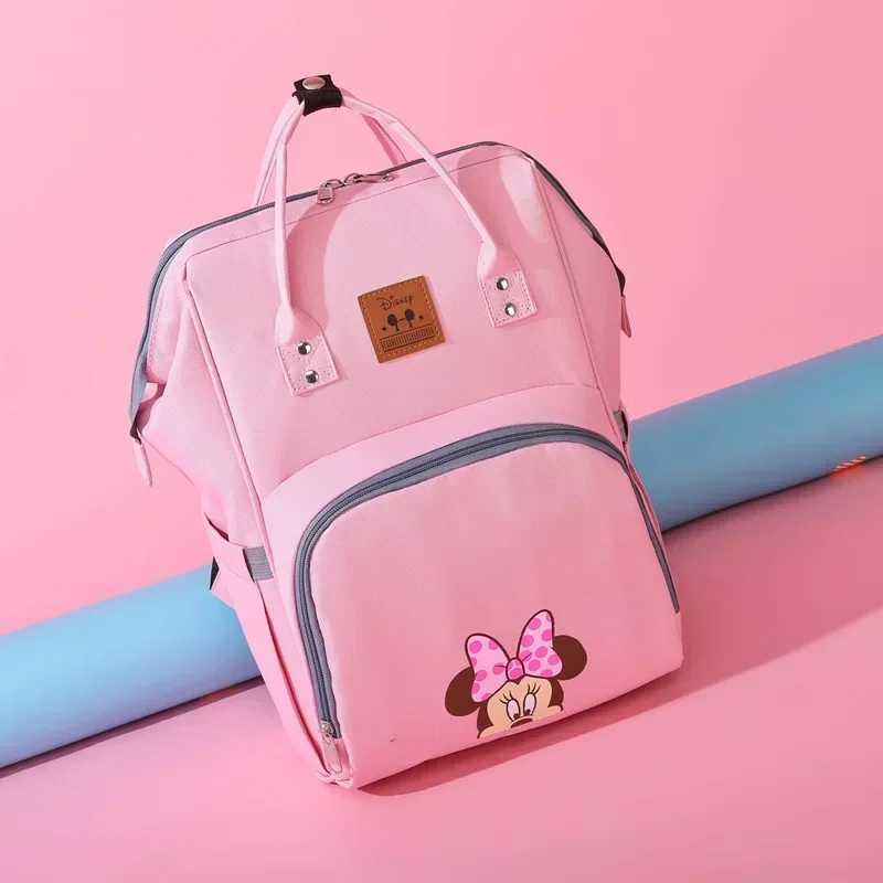 Disney Mickey Mouse New Cartoon Dial Bag Backpack Shoulder Bag Minnie Multi functional Large Capacity Handbag School BackpackXJ250412