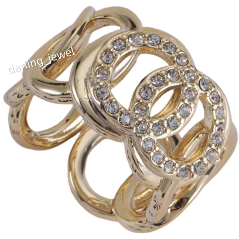 Popular Cuban Chain Hip Hop Ring Fashion Copper 18K Gold Plated Jewelry Ring for Men and Women