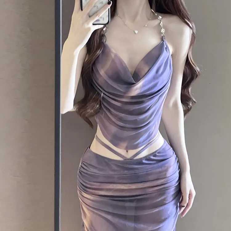 Bikini Swimsuit For Women 2025 New Three-Piece Set With Long Skirt Sexy Push-Up Underwire Beach Vacation SwimwearW251113