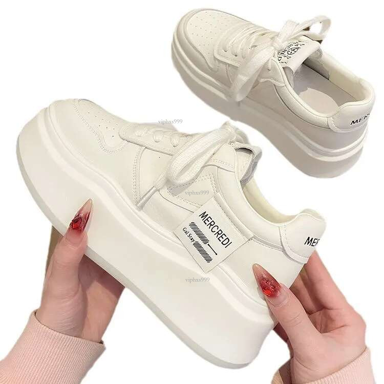 New Free Shipping Designer Shoes Thick Soled Versatile High White 2025 Summer Breathable Sports For Women Niche Lightweight Board Shoes