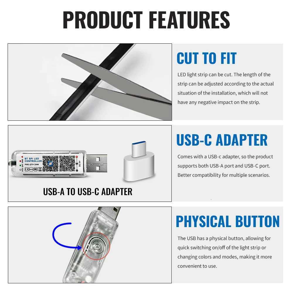 Wireless APP Control RGB Car Interior Lights Multicolor EL Wire Ambient Lighting Kit Waterproof for Cars TruWaterproof Car Ac W251112