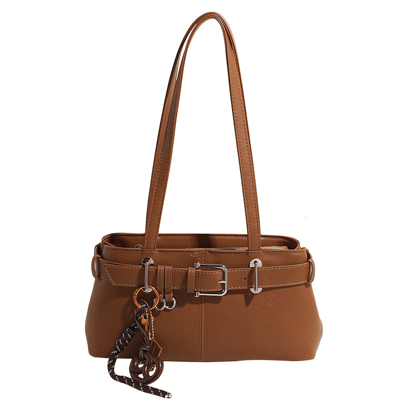 2025S Designer Women S Bag Small Korean Style Armpit Women S Commuting Belt Buckle Bag Fashionable And Stylish Shoulder Strap Tote Bag