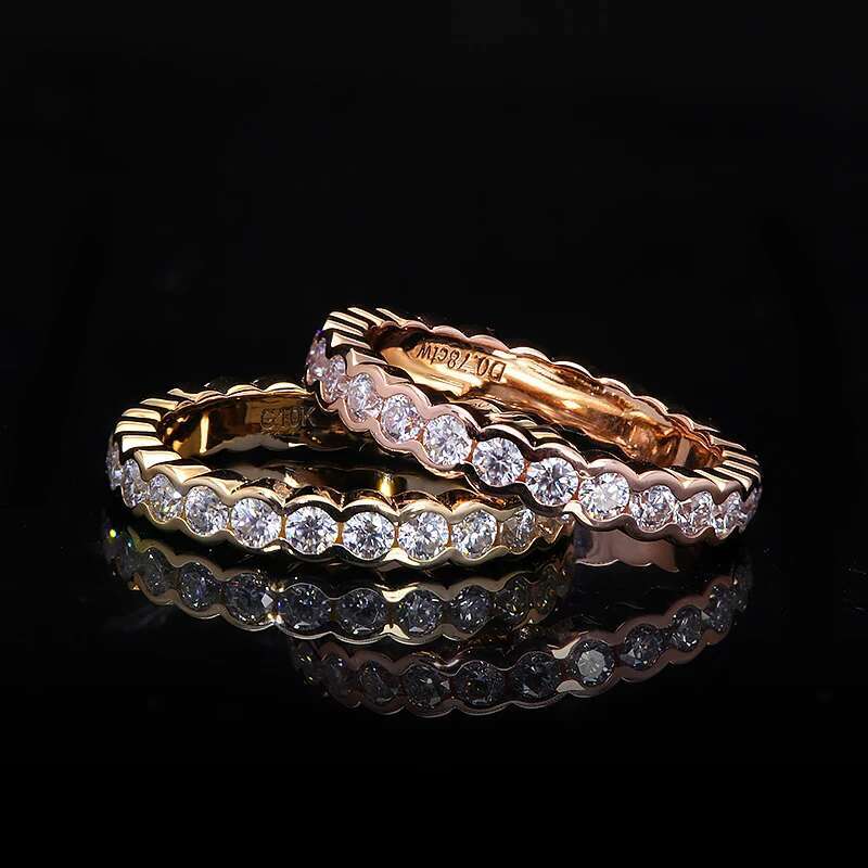 AEAW 0.78CTW 14K Yellow Rose Gold for Women CVD HPHT Lab Grown Diamond Ring Wedding Engagement Gift Fine Jewelry New