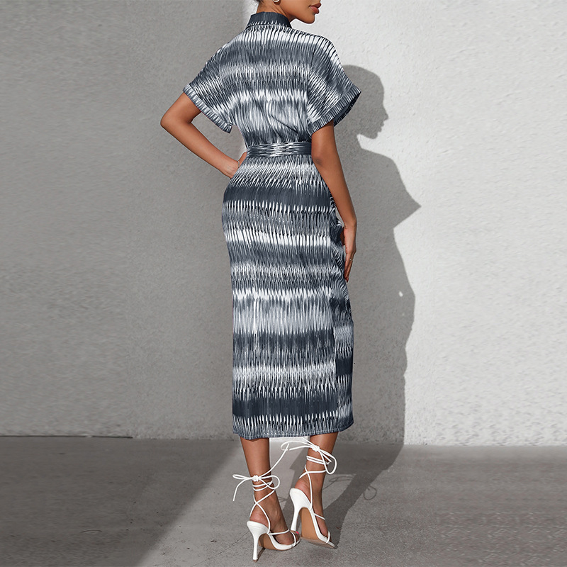 Womens 2025 Summer Breeze Dress Striped Lace Cardigan One Step Skirt