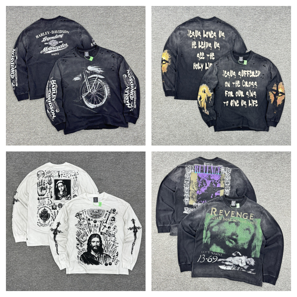 designer shirt men t shirt tshirt mens Hip hop loose long sleeve tees classic printed pattern design mens black white shirts graphic tee longsleeve shirt clothing