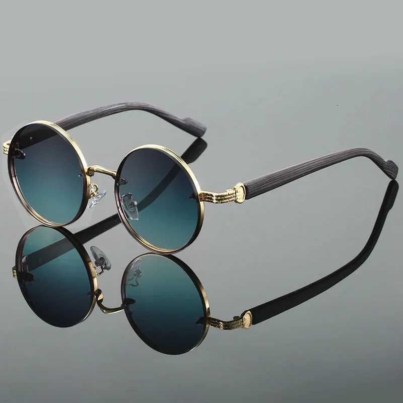 Vintage Round Sunglasses 2025 Fashion Classic Gradient Outdoor Shades TrenDY Luxury Brand Design Metal Rim Sun Glasses Z251113