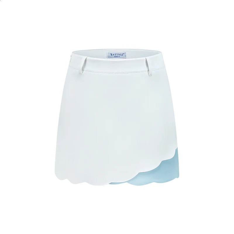 Golf Wear Womens Spring Summer Short Skirt Anti-light Culottes Quick-drying Elastic Fashion Contrasting Color Sports Skort 250411