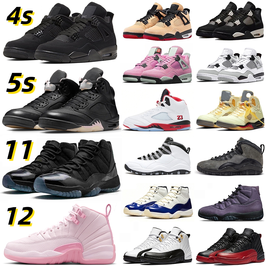 5s 11s 12s top quality Designer shoes Basketball shoes 5 Noir black metallic fire red 11 gamma Blue cherry Pearl Canyon Purple 285 12 Taxi shoes men trainers with box