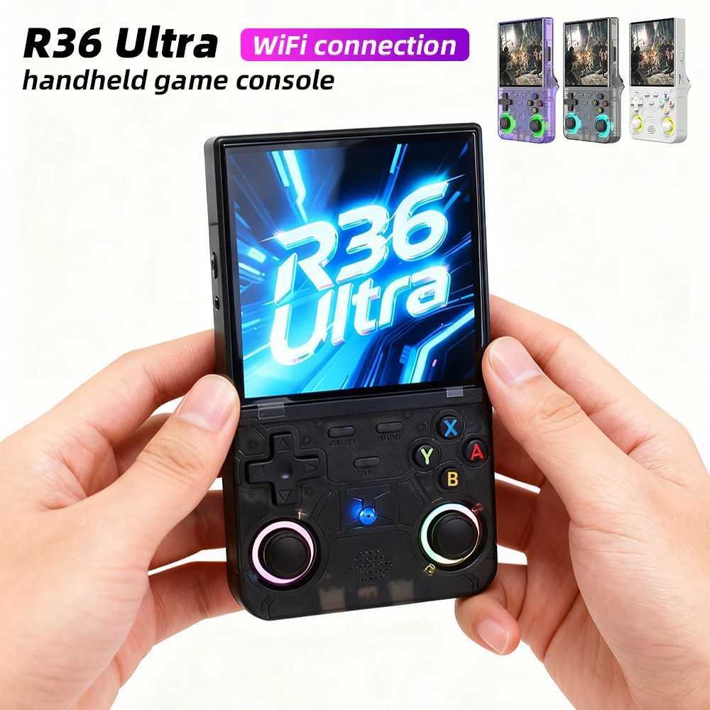 R36 Ultra handheld game controller with built-in 10emulators with RGB lighting effects supports WiFi connectionW251113
