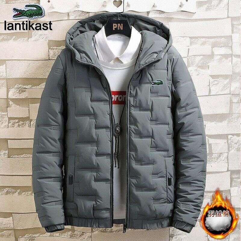 Noble Crocodile designer handbag for Men Casual Thickened Warm White Duck Down Winter Coat Slim Fit Sports Cotton Jacket Trendy