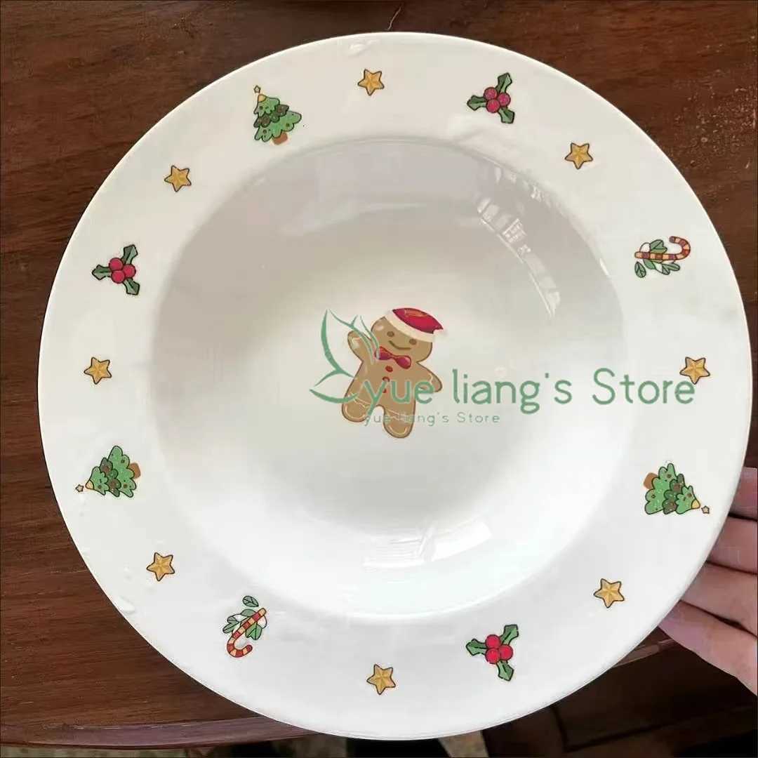 Christmas Christmas Dinner PlateThe Christmas Tree Underglaze Colored Ceramic Dining Plate Is Made of Bone Porcelain Craftsmanship Y251113