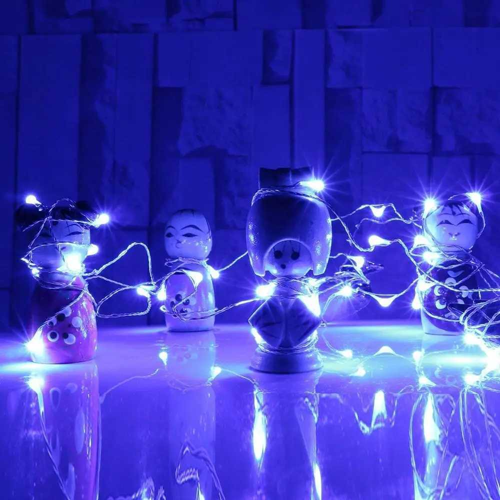 Dimmable 11m/21m/31m Blue LED Outdoor solar String Lights Fairy Holiday Christmas Party Garland Solar Garden Waterproof Lights M251113
