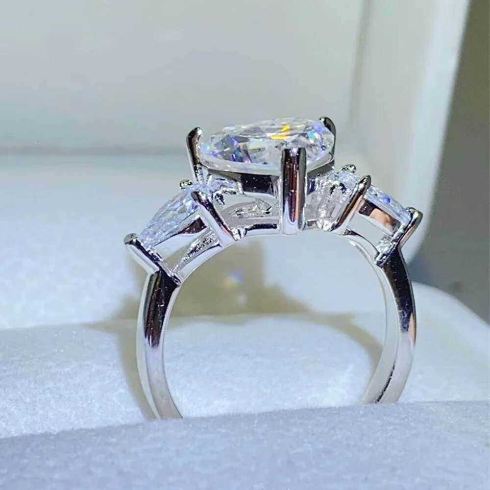 1-3 Carat Moissanite Engagement Rings for Women Heart Cut D Color Diamond 925 Sterling Silver 18K Plated Wedding Band with GRA
