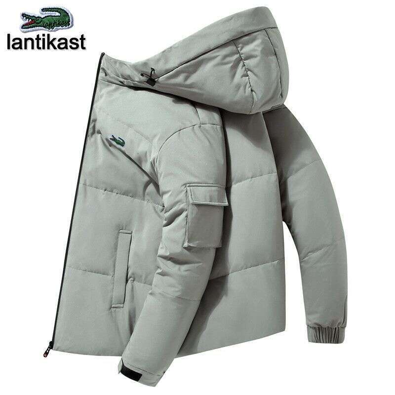 Noble Crocodile Down Jacket for Men LANTI KAST Winter 2025 New Trendy Brand Ins Thickened Cotton designer hoodie Coat with Hood Hong Kong Style Outerw