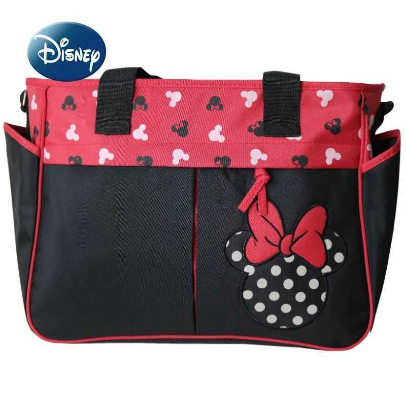 Disney Mickey New Diaper Bag Handbag Cartoon Cute Fashion 2-piece Baby Bag Large Capacity Multi Functional Baby Diaper BagXJ250412