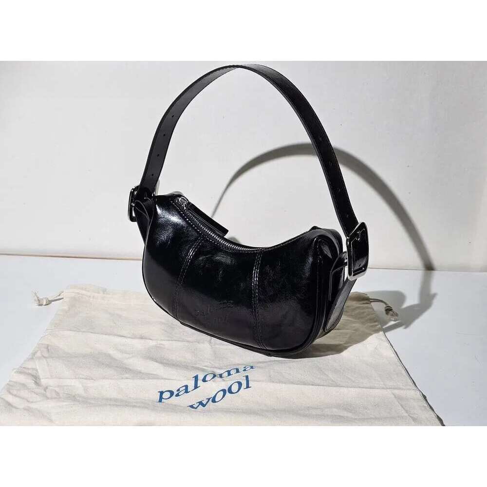 Women's Bags Spanish hot Niche Brand Paloma Wool Pea Imported Oil Wax Cowhide Armpit Crossbody Dumpg Bag Woman