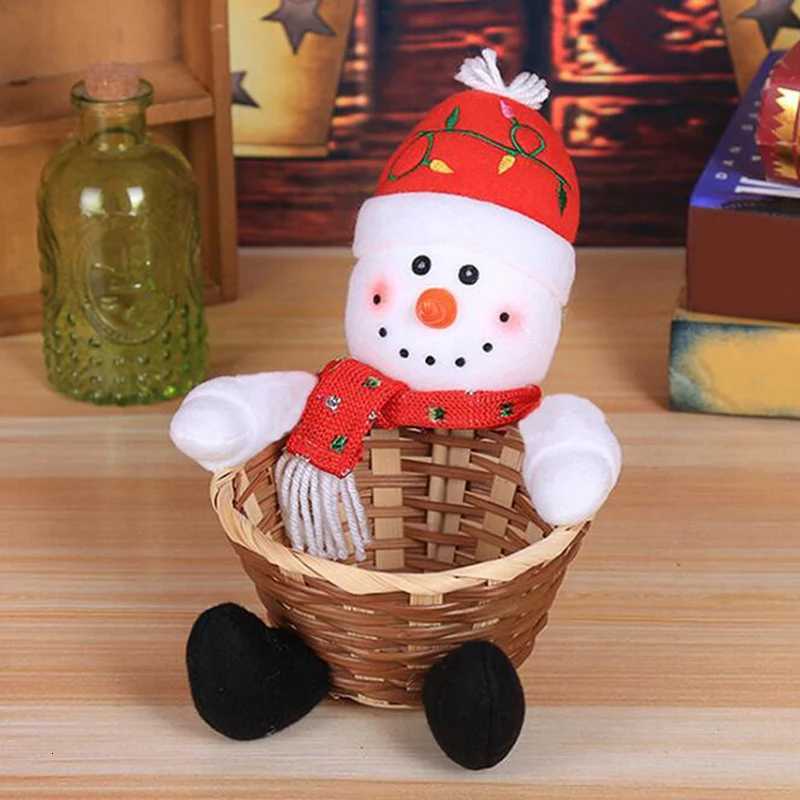 Merry Christmas Decorative Candy Storage Basket Desktop Pendant Childrens Candy Storage Basket Christmas Decorative Pendant Y251112