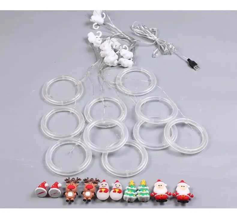 10LED Christmas Fairy Lights Santa Claus Window Decoration String Lights Christmas Gift Navidad New Year Home Decoration M251113
