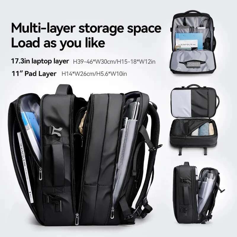 Mark Ryden Backpack Men's Large-Capacity Laptop Business Leisure Multi-Function Expansion Multi-Compartment Commuting Bag