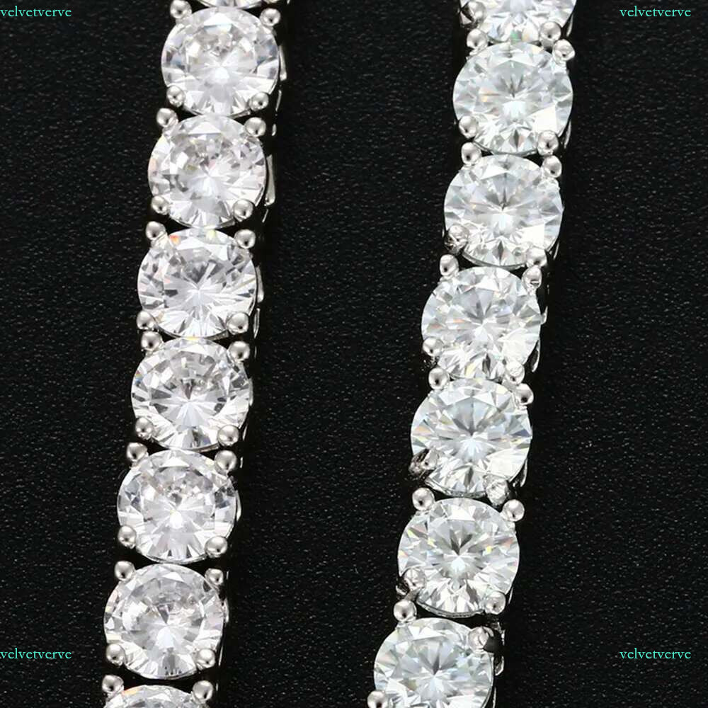 6mm 8mm VVS Moissanite Tennis Chain 7-24 inch Women's and Men's Bracelet Necklace
