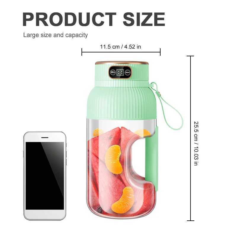 1000 milliliters portable juicer mixer - fruit juicer, USB charging lemon and orange juice juicer cup, mixed juice mixer C251113